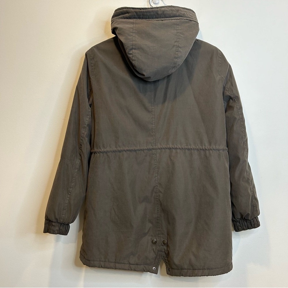 Forever 21 Fur Hooded Parka Coat Jacket Brown - Picture 5 of 11